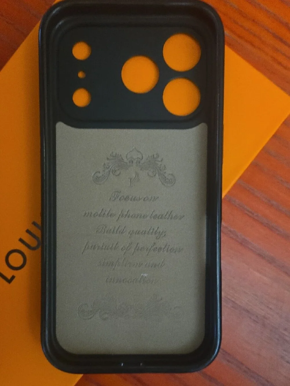 Louis Vuitton Black Embossed Monogram iPhone Case
